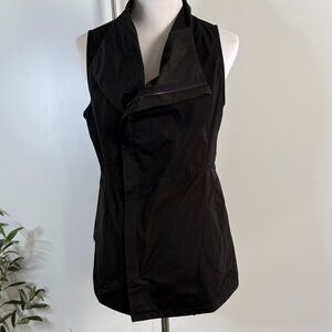 Porto San Francisco Black Asymmetrical Zip Tunic Sleeveless Dress | 1